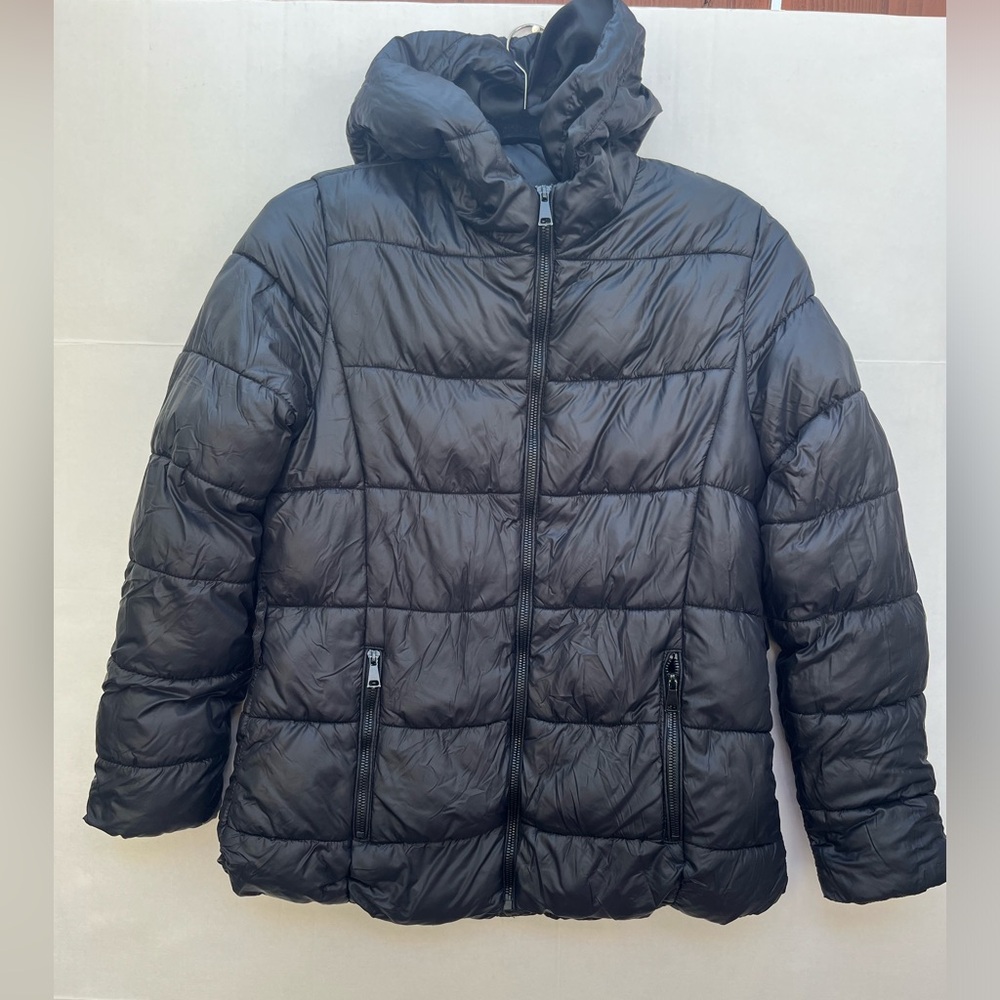Haute Monde Black Puffer Jacket Missing Belt Medium‎ Size.